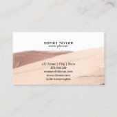 Moderne aardetinten penseelstreken Elegante chic Visitekaartje (Achterkant)