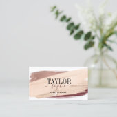 Moderne aardetinten penseelstreken Elegante chic Visitekaartje (Staand voorkant)