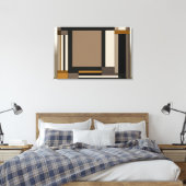 Moderne Aardetone Abstract Geometrisch Canvas Afdruk (Insitu (Slaapkamer))