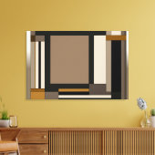 Moderne Aardetone Abstract Geometrisch Canvas Afdruk (Insitu (Woonkamer))