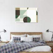 Moderne Aardetone Geometrisch Abstract Canvas Afdruk (Insitu (Slaapkamer))