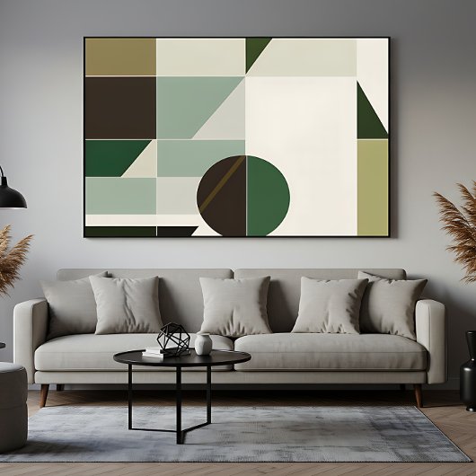 Moderne Aardetone Geometrisch Abstract Poster