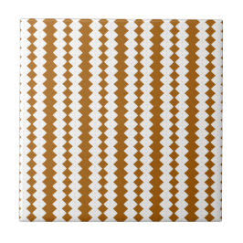 Moderne aardetone geometrische patroon tegeltje