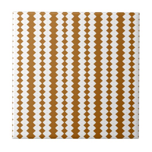 Moderne aardetone geometrische patroon tegeltje (Voorkant)
