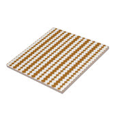 Moderne aardetone geometrische patroon tegeltje (Zijkant)