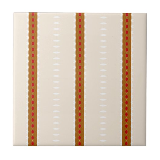 Moderne aardetone geometrische patroon tegeltje (Voorkant)