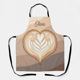 Moderne Aardetone Latte Hart  Schort