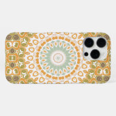 Moderne aardetone Mandala-patroon iPhone Hoesje (Achterkant horizontaal)