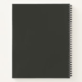 Moderne Aardetone Monogram Notitieboek (Achterkant)