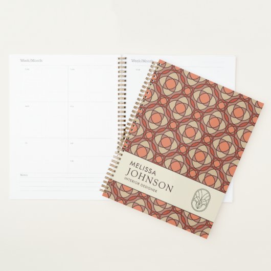 Moderne Aardetoneel Mozaïek Interieur Ontwerper Pl Planner (Display)