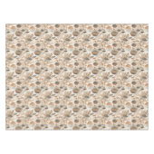 Moderne Aardetonen Bloemen en bladeren Tafelkleed (Voorkant (Horizontaal))