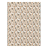 Moderne Aardetonen Bloemen en bladeren Tafelkleed (Voorkant)