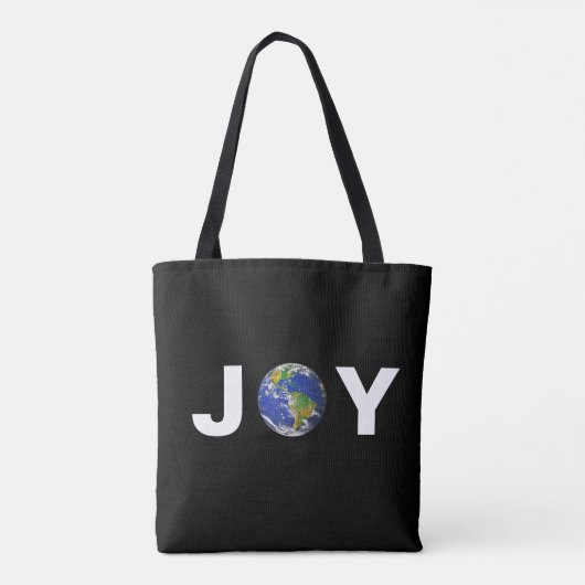 Moderne aardevreugde op zwart tote bag (Achterkant)