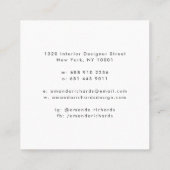 Moderne aardewerk decor planten boho bruin zacht p vierkante visitekaartje (Achterkant)