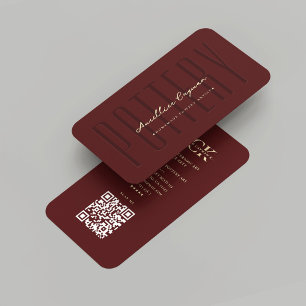 Moderne aardewerk kunstenaar keramische kunst rood visitekaartje