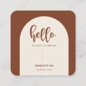 Moderne aardmetalen vierkante visitekaartje (Voorkant)