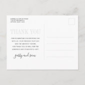 Moderne aardrijkskundige bruiloft Dank u Briefkaar Briefkaart (Achterkant)