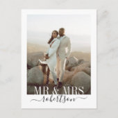 Moderne aardrijkskundige bruiloft Dank u Briefkaar Briefkaart (Voorkant)