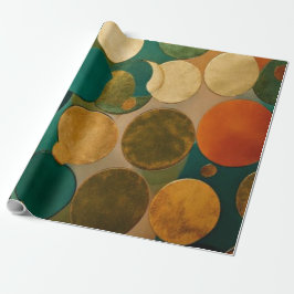 Moderne Aardse Abstracte Kunst Cadeaupapier