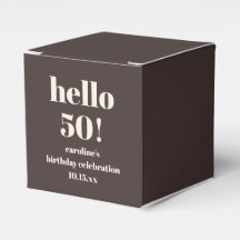 Moderne Aardse Bruine 50e Verjaardag Custom