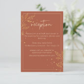 Moderne aardse bruine receptie Kaart (Staand voorkant)