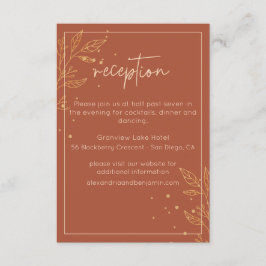 Moderne aardse bruine receptie Kaart