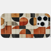 Moderne Aardse Geometrie - Zwarte en Terracotta Ku Case-Mate iPhone Case (Achterkant (horizontaal))