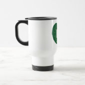 Moderne Aardse Hart Bladeren Canvas Reisbeker (Links)