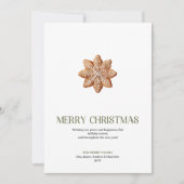 Moderne aardse kerstkoek kerstkaart (Voorkant)