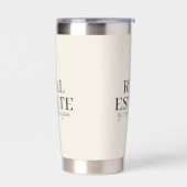 Moderne Aardse Makelaar Geïsoleerde Drinkbeker (Links)