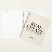 Moderne aardse makelaar planner (Display)