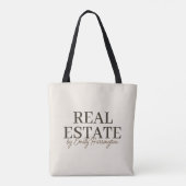 Moderne aardse makelaar tote bag (Achterkant)