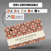 Moderne Aardse Mozaïek Interieur Ontwerper QR Code Visitekaartje