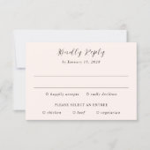Moderne aardse neutrale bruiloft RSVP kaartje (Voorkant)