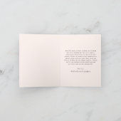 Moderne aardse neutrale fotobruiloft bedankkaart (Binnen)