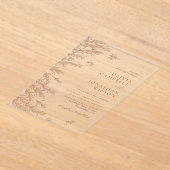 Moderne aardse Terracotta Boho verlaat bruiloft Acryl Uitnodigingen (Laagn)