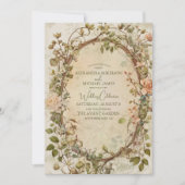 Moderne aardse tinten Boho bloemenbruiloft Kaart (Voorkant)