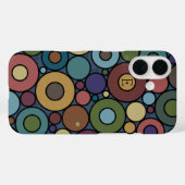 Moderne aardtooncirkels Case-Mate iPhone case (Achterkant (horizontaal))