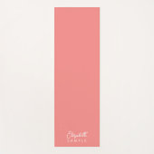 Moderne Abrikoos Sjabloon Kalligrafie Naam Best Yogamat (Voorkant)