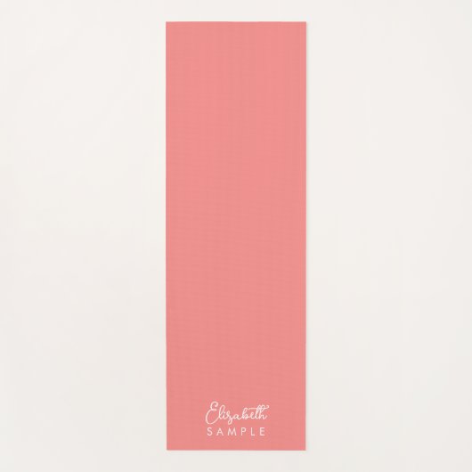 Moderne Abrikoos Sjabloon Kalligrafie Naam Best Yogamat (Voorkant)