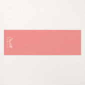 Moderne Abrikoos Sjabloon Kalligrafie Naam Best Yogamat (Voorkant (horizontaal))