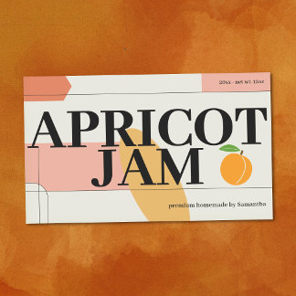 Moderne Abrikozenjam Label Sticker