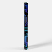 Moderne Abstract Blauw Paars Geometrisch Aangepast Case-Mate iPhone Case (Achterkant / Rechts)