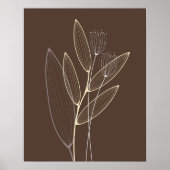Moderne Abstract Boho Bloemige Planten Kunst Decor Poster (Voorkant)
