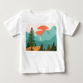 Moderne Abstract Bos, Bergen en Zonsopgang (Voorkant)