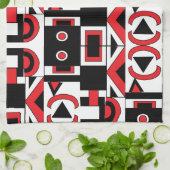 Moderne Abstract Geometrisch Patroon Theedoek (Gevouwen)
