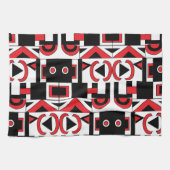 Moderne Abstract Geometrisch Patroon Theedoek (Horizontaal)
