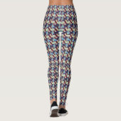Moderne abstract geometrisch ritme patroon 1281 leggings (Achterkant)
