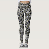 Moderne abstract geometrisch ritme patroon 1282 leggings (Voorkant)