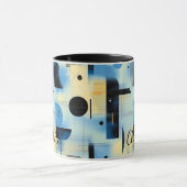 Moderne Abstract Gepersonaliseerd - Unieke Geometr Mok (Midden)